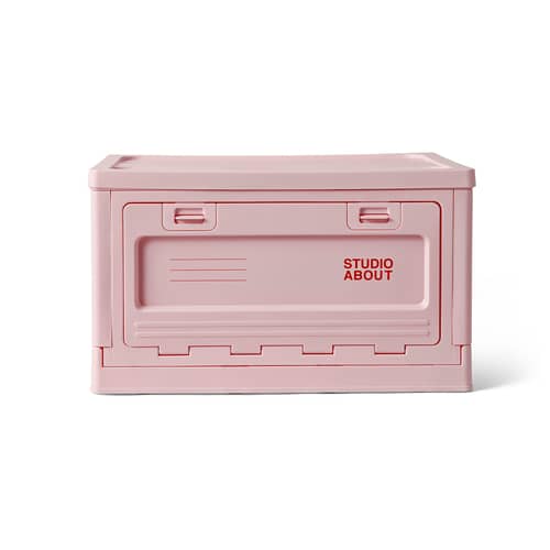 Schachtel Box Large plastikmaterial rosa / 50 x 35,5 x H 29 cm - stapelbar - STUDIO ABOUT - Rosa - Polypropylen