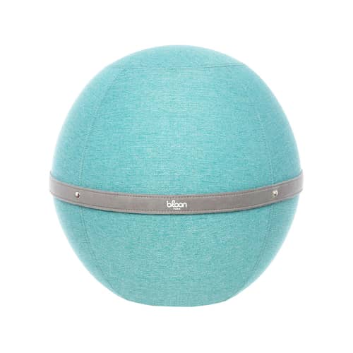 Sitzkissen Original XL textil blau / Ergonomisch - Ø 65 cm / Stoff Meliert - BLOON PARIS - Blau Laguneblau - Mélierter Polyesterstoff, PVC