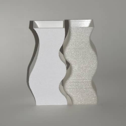 Vase Petites Dove plastikmaterial weiß / Set von 2 - Argot Studio - Weiß & durchscheinend - Bioplastik