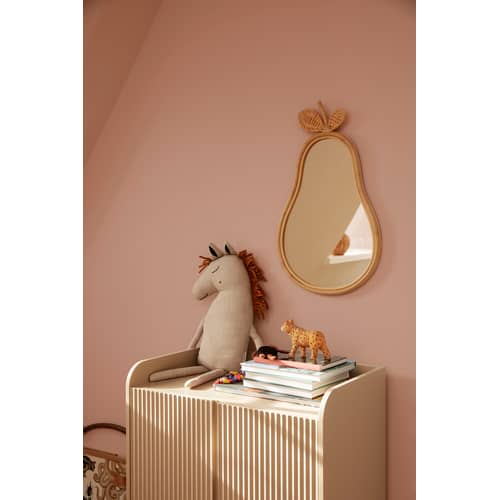Ablage Sill holz beige / L 70 x H 110 cm - MDF genutet - Ferm Living - Kaschmir-beige - mitteldichte bemalte Holzfaserplatte