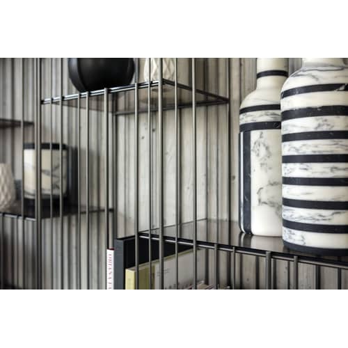  Accessory glass brown transparent / Set 6 shelves for Metrica Wall A Bookcase - Dep. 12 cm - Mogg - Bronze - Tinted glass