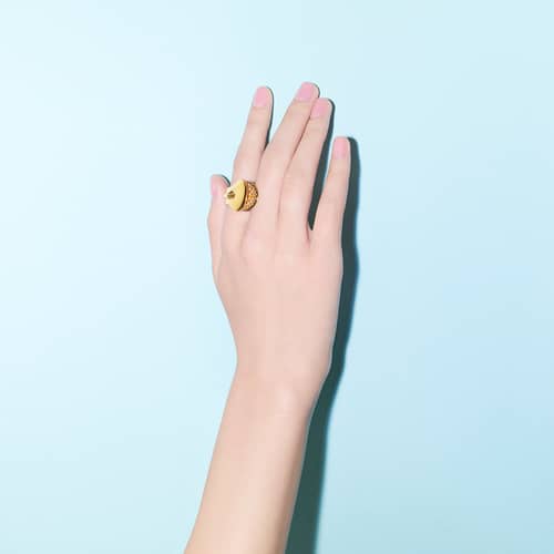 Anello Venusia - Trama oro metallo / Medium - Alessi - Medio/Oro - Acciaio con rivestimento in PVD