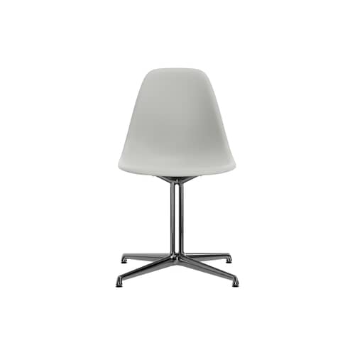 RE DSL - Eames Plastic Side Chair Chair plastic material white / (1950) - Base La Fonda / Recycled - Vitra - Cotton white / Polished white Base, legs - die-cast aluminium, Post-consumer recycled polypropylene
