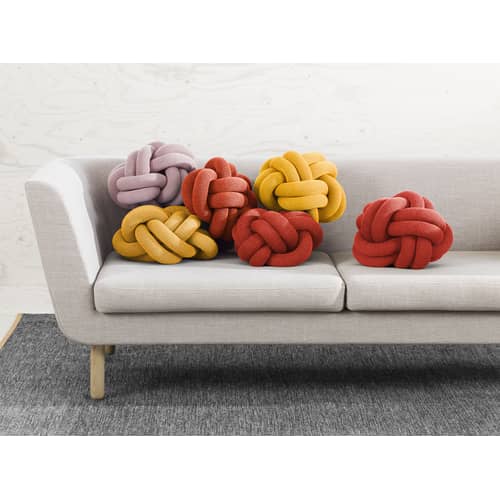 Coussin Knot tissu rose / Fait main - 30 x 30 cm / 2016 - Design House Stockholm - Rose pâle - Acrylique, Laine