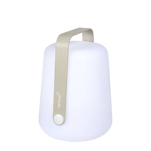 Lampe extérieur sans fil rechargeable Balad Small LED métal gris / H 25 cm - USB - Fermob - Gris argile - Aluminium, Polyéthylène