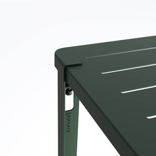 Pied avec fixation étau OUTDOOR / H 75 cm - Pour créer table d\'extérieur - TIPTOE - Vert forêt - Acier thermolaqué
