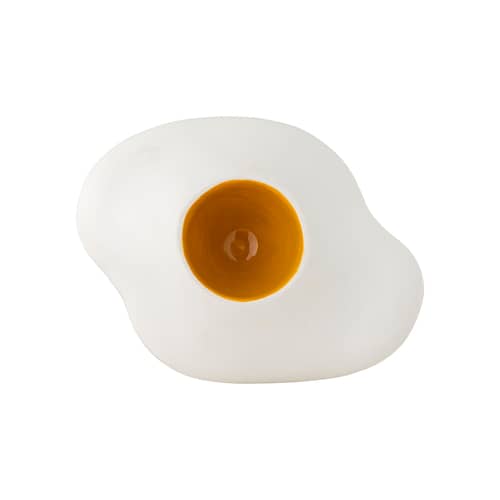 Portauovo Eggert ceramica bianco - Bloomingville - Bianco e giallo - Gres