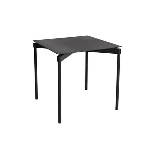 quadratischer Tisch Fromme metall schwarz / Aluminium - 70 x 70 cm - Petite Friture - Schwarz - Aluminium