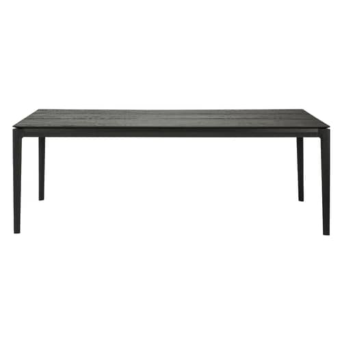 Bok Rectangular table wood black / Solid oak 240 x 100 cm - 10 people - Ethnicraft - 240 x 100 cm / Black - Tinted oak wood