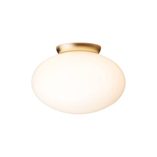 Rizzatto 301 Ceiling light glass white / Ø 30 cm - NUURA - Ø 30 cm - Aluminium, Mouth blown glass