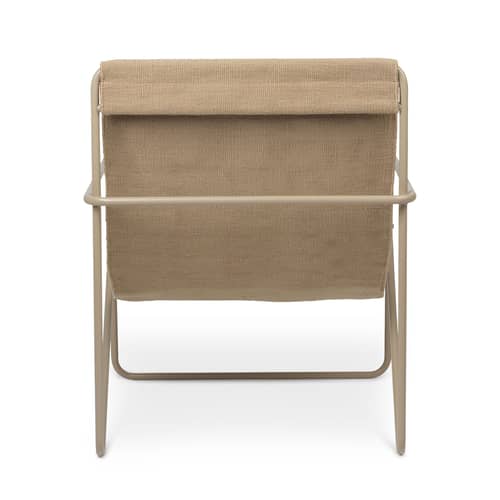 Sessel Desert textil beige / Gestell beige Plastikflaschen-Recycling - Ferm Living - Metall beige / Stoff uni - Recycelter Stoff, thermolackierter Stahl