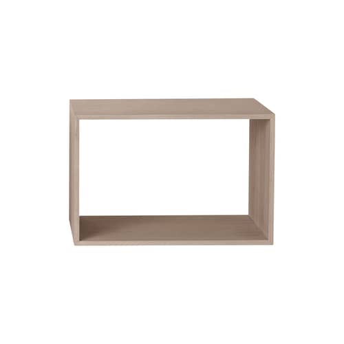 Stacked Shelf natural wood / Large rectangulaire 65x43 cm / Sans fond - Muuto - Oak - Oak veneer MDF