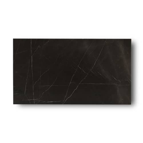 Table basse Plinth Grand marbre gris / Marbre - 137 x 76 cm x H 28 cm - Audo Copenhagen - Marbre Kendzo (gris) - Bois d\'acacia, Marbre