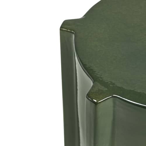 Table d\'appoint Pawn Geometric céramique vert / Tabouret - Ø 31,3 x H 45 cm - Serax - Vert foncé - Grès émaillé