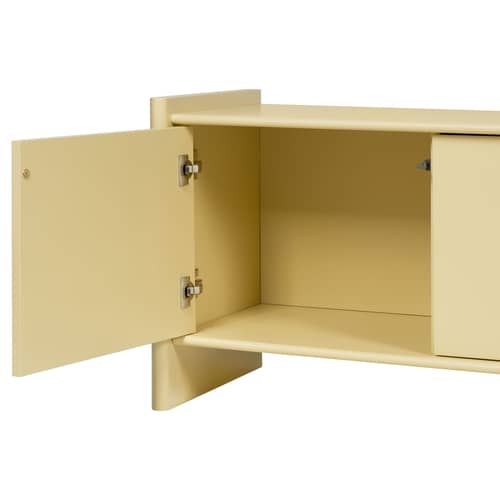 Rali TV unit wood yellow / L 160 x H 58 cm - NOO.MA - Butter Yellow - MDF