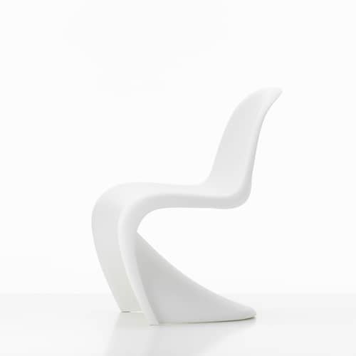 Chaise enfant Panton Junior plastique blanc / By Verner Panton, 1959 - Vitra - Blanc - Polypropylène teinté