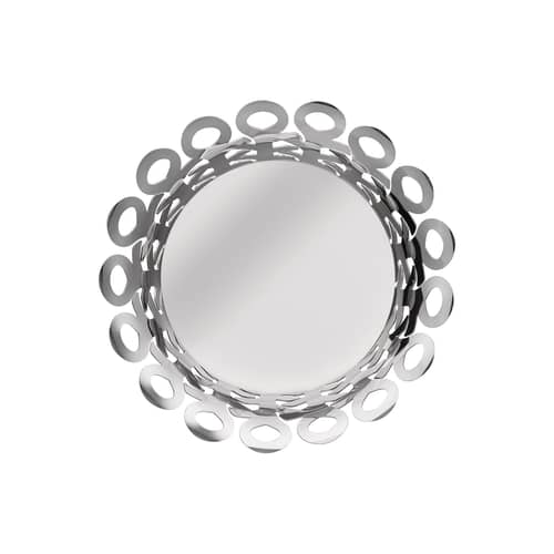 Corbeille Vimini métal argent Small / Ø 22 cm - Alessi - Acier poli - Acier inoxydable poli