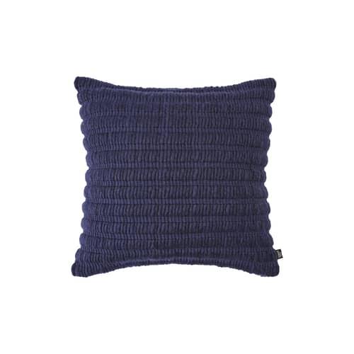 Coussin Ridge bleu / 45 x 45 cm - Tissé main - Tom Dixon - Indigo - Coton, Laine
