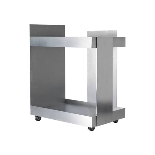 Desserte Lager métal / 60 x 38 x H 70,5 cm - Aluminium - Ferm Living - Aluminium brossé - Aluminium brossé