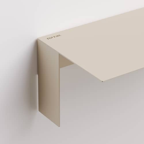 Étagère Pli Floating métal blanc / 20 x 20 cm - TIPTOE - Blanc crème - Acier thermolaqué