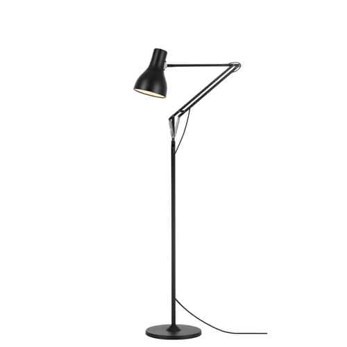 Type 75 Floor lamp metal black - Anglepoise - Jet black - Aluminium, Cast iron, Steel