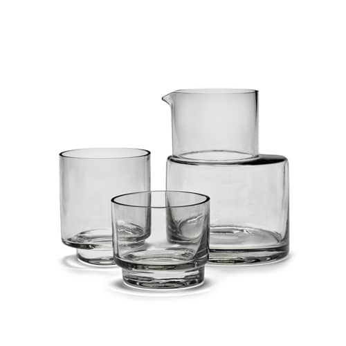 Glas Inner Circle glas grau / 15 cl - Glas - valerie objects - 15 cl / Rauchgrau - Glas