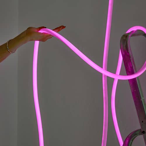 Guirlande lumineuse Flex Tube LED / 5 mètres - Néon LED flexible - STUDIO ABOUT - Rose - Silicone