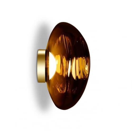 Lampada da parete Melt Surface materiale plastico giallo oro metallo / LED - Ø 50 cm / Cambiamento di colore - Tom Dixon - Rame - policarbonato