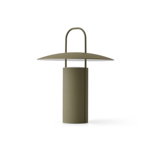 Lampe extérieur sans fil rechargeable Ray métal vert / Ø 21 x H 23,5 cm - Menu - Vert - Aluminium