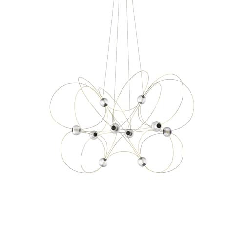 Pendelleuchte Munari 10 metall gold / LED - 120 x 90 x H 83 cm / Vormontierte Version - DCW éditions - Gold - Polyacryl, Stahl