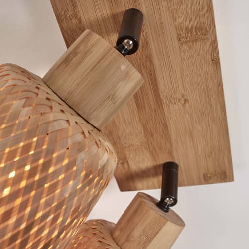 GOOD&MOJO Java Adjustable ceiling spotlight - natural | Made In Design UK