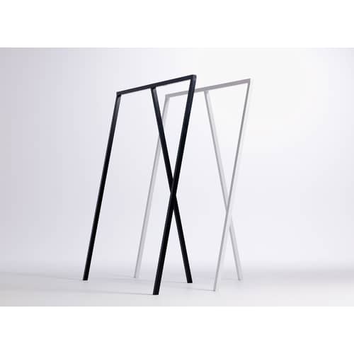 Portant Loop métal noir / L 130 cm - Hay - Noir - Acier laqué