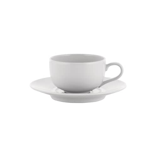 Set de 4 soucoupes / Pour tasse à espresso La Bella Tavola - Alessi - Soucoupe / Blanc uni - Porcelaine fine
