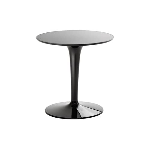 Table d\'appoint Tip Top Mono / Plateau PMMA - Philippe Starck, 2010 - Kartell - Laqué noir - PMMA