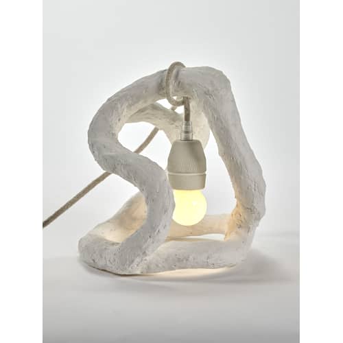 Sculpture Table lamp ceramic white / Hand-moulded plaster - Serax - White - Plaster