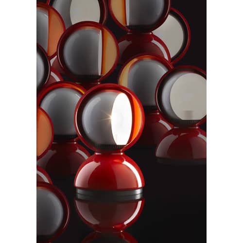 Tischleuchte Masters\' Pieces - Eclisse metall rot / Vico Magistretti , 1965 - Artemide - Rot - lackiertes Metall