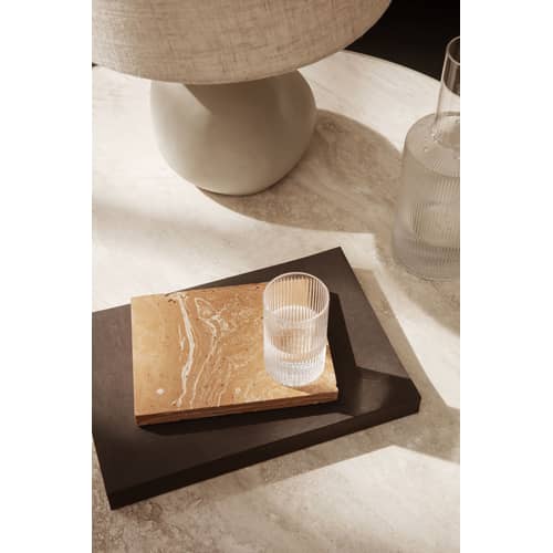 Couvercle  verre transparent pour carafe Ripple / Verre - Ferm Living - Transparent - Verre soufflé bouche