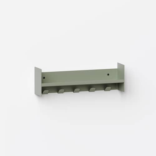 Armlehne  metall grün / Wandhaken für Regal Pli L 45 cm - TIPTOE - Grau Eukalyptusgrau - thermolackierter Stahl