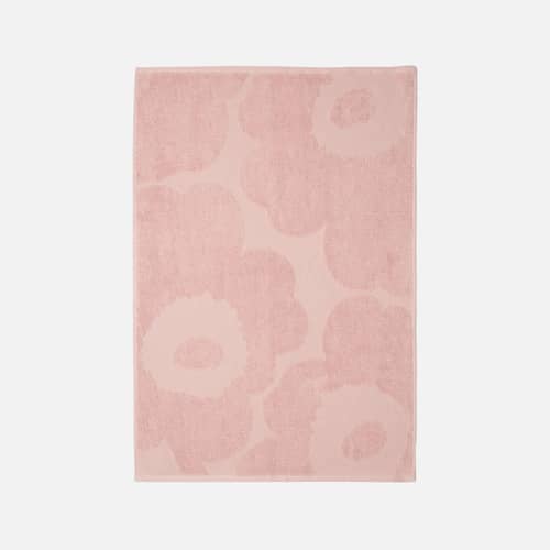 Badetuch Unikko textil rosa / 50 x 70 cm - Marimekko - Unikko / Rosa - Baumwollfrottee