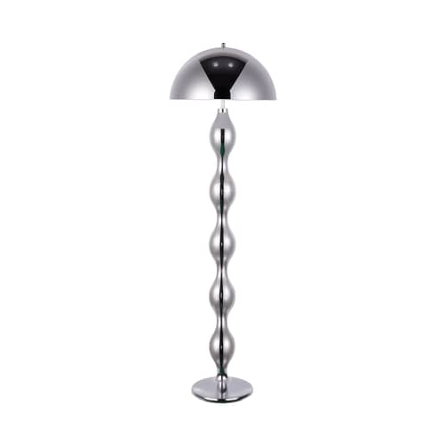 Powers Floor lamp metal silver - NV GALLERY - Chromed - Lacquered iron, Polyresin