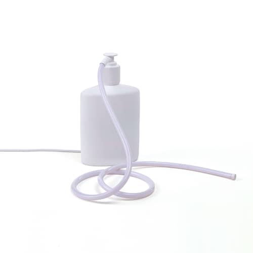 Lampada da tavolo Daily Glow - Savon LED materiale plastico bianco / Resina - 16 x 10 x H 29,5 cm - Seletti - Sapone / Bianco - Resina, Silicone