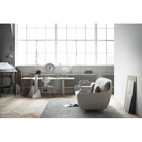Lampada da tavolo Kaiser idell metallo bianco / Ripubblicato nel 1930 - Fritz Hansen - Bianco - Acciaio, Ottone
