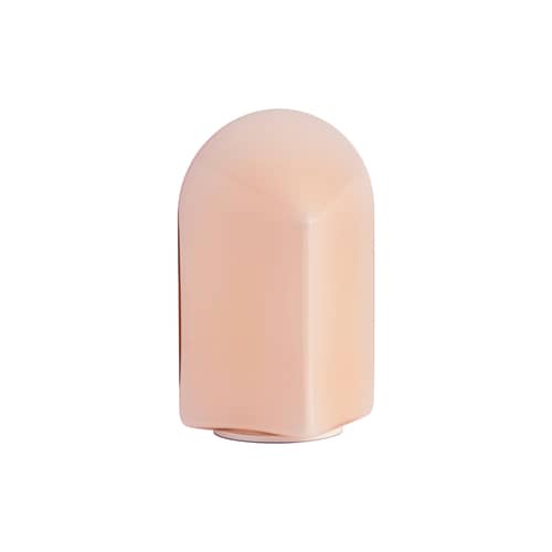 Lampe extérieur sans fil rechargeable Parade verre rose / H 24 cm - Hay - Rose poudré - Verre soufflé à la main