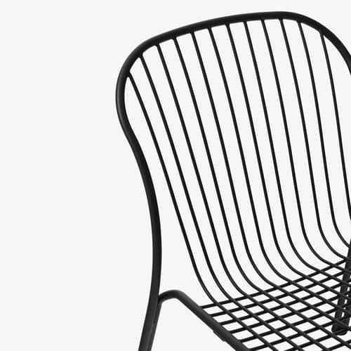 Thorvald SC100 Lounge armchair metal black / Without armrests - &tradition - Warm black - Steel