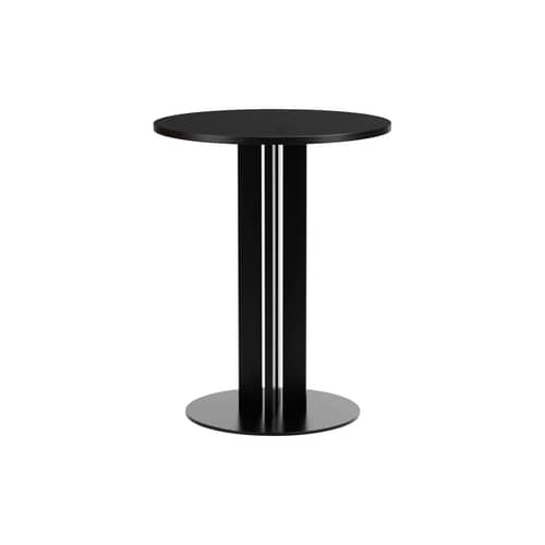 Scala Round table wood black / Ø 60 cm - Oak - Normann Copenhagen - Black oak - Tinted oak plywood, Varnished steel