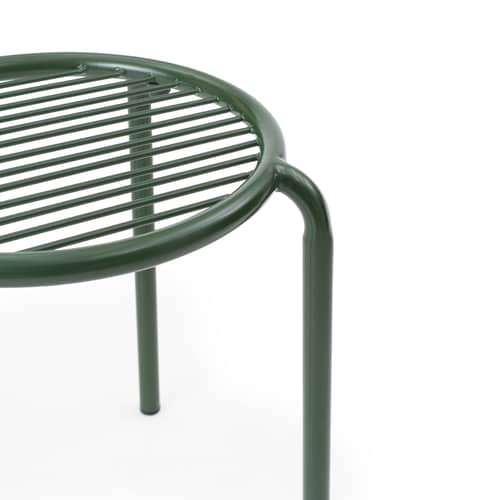 Vig Stackable stool metal green - Normann Copenhagen - Dark green - Powder coated steel