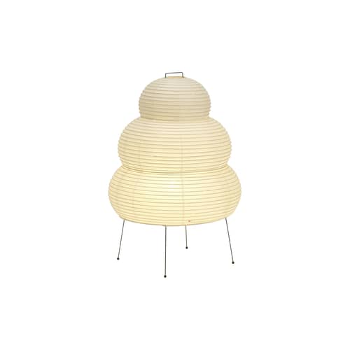 Akari 24N Table lamp paper beige /Isamu Noguchi, 1951 - Ø 40 x H 58 cm - Vitra - Beige - Steel, Washi paper