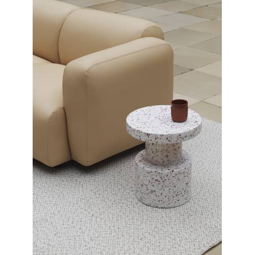 Tabouret Bit / Table d\'appoint - H 42 cm / Recyclé - Normann Copenhagen - Blanc - Polyéthylène recyclé