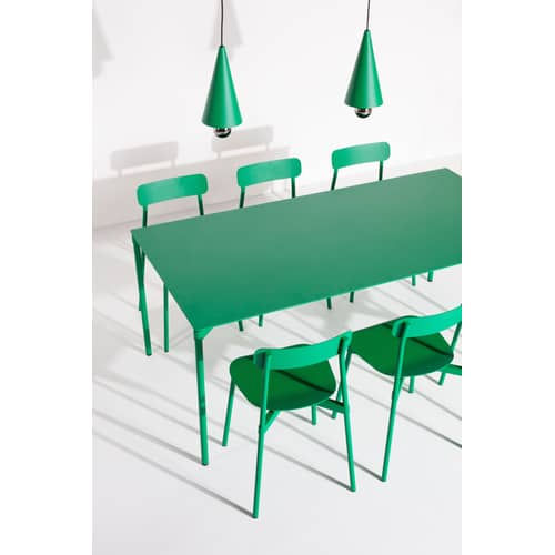 Tavolo rettangolare Fromme metallo verde / Alluminio - 180 x 90 cm - Petite Friture - menta verde - Alluminio