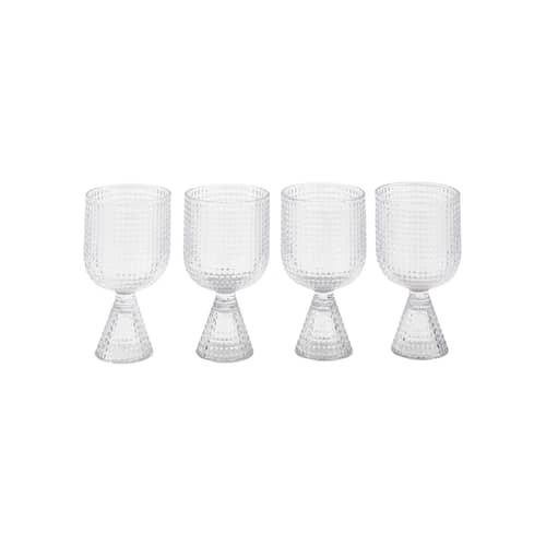 Set de 4 verres à vin Rooftop / 390 ml - Pols Potten - Transparent - Verre